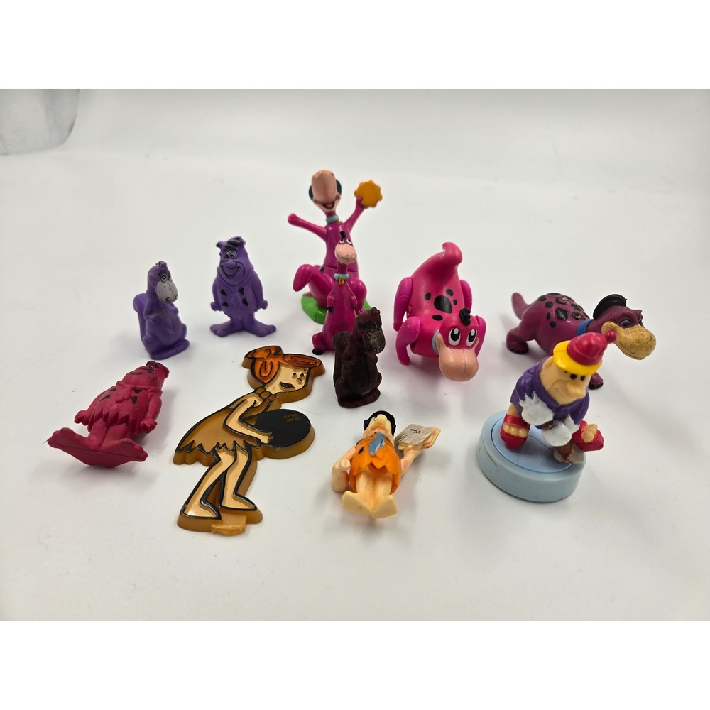 Vintage Flintstones Toy Figure Lot Fred Wilma Barney Dino Hanna-Barbera PVC